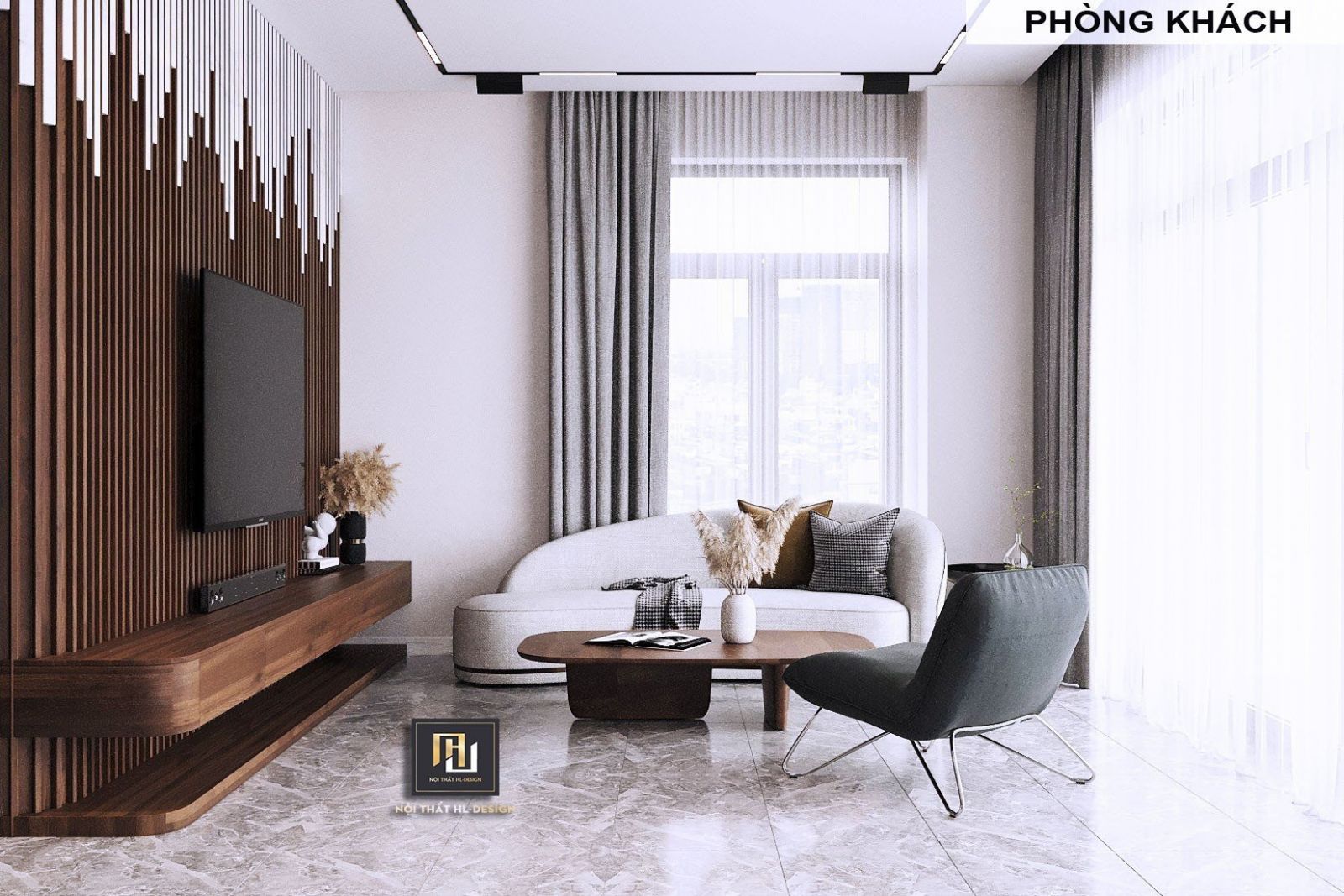 hình ảnh thiết kế nội thất phòng khách cho căn hộ homestay Sonasea Vân Đồn Quảng Ninh