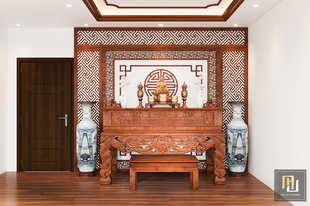 Mẫu thiết kế nội thất phòng thờ đẹp tại Hạ Long Quảng Ninh