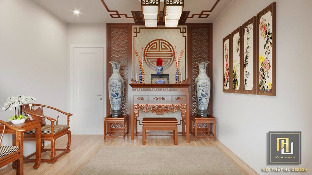 Mẫu thiết kế nội thất phòng thờ đẹp tại Hạ Long Quảng Ninh