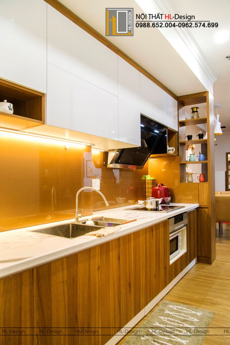mẫu tủ bếp cho chung cư tại Hạ Long, thiết kế tủ bếp chung cư hạ long