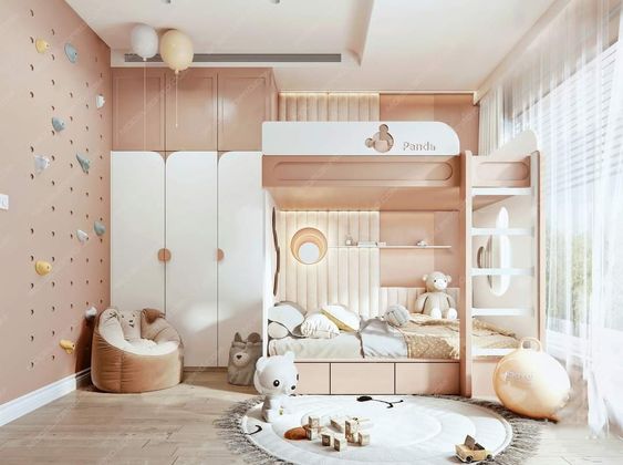 Mẫu thiết kế nội thất phòng ngủ cho bé GÁI tại Quảng Ninh
