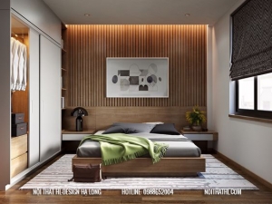 Thiết kế nội thất phòng ngủ hiện đại phong cách Châu Âu tại Hạ Long - nội thất HL-Design Hạ Long