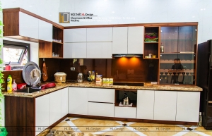 Hoàn thiện bộ tủ bếp hiện đại chị Ánh Hạ Long Quảng Ninh