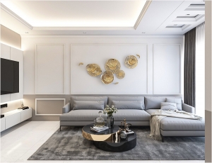 Thiết kế nội thất nhà chị Hòa Thành Phố Móng Cái theo phong cách tân cổ điển kết hợp hiện đại đẹp ngất ngây