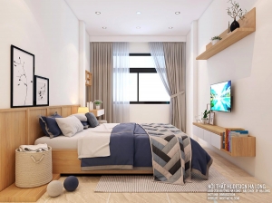 Thiết kế thi công nội thất phòng ngủ hiện đại nhà chị Hải - Cột 3 Hạ Long