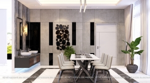 Nội thất phòng bếp sang trọng và tiện nghi, hiện đại cho biệt thự Hạ Long - Thiết kế nội thất phòng bếp biệt thự Quảng Ninh