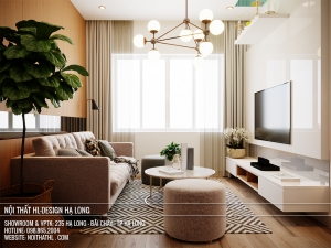 Thiết kế nội thất căn hộ chung cư LICOGI Đồi T5, Thành phố Hạ Long, Quảng Ninh