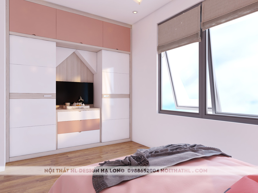Thiết kế nội thất phòng ngủ cho bé gái tại Hạ Long