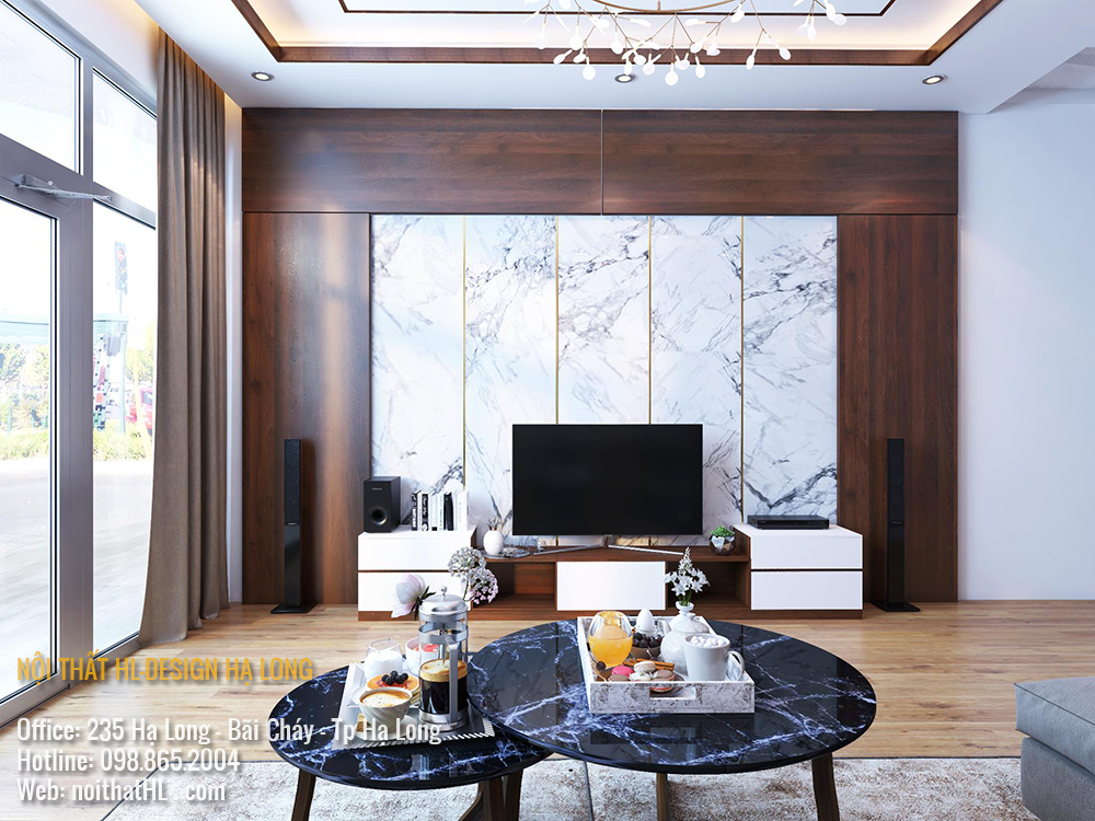 thiết kế nội thất phòng khách đẹp tại Hạ Long cẩm phả uông bí