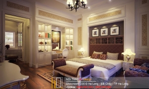 Thiết kế nội thất tân cổ điển phòng ngủ nhà cô Bích - TP Hạ Long
