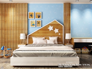 Thiết kế thi công nội thất phòng ngủ trẻ con hiện đại - NỘI THẤT HL-DESIGN HẠ LONG