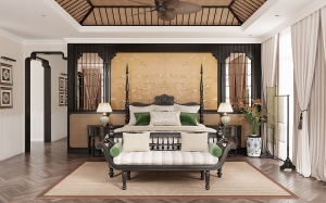 Thiết kế phòng ngủ theo phong cách indochine tại Thành Phố Hạ Long